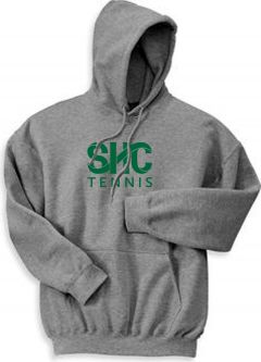 UNISEX- Pullover Hooded Sweatshirt with name on back, Sport Grey